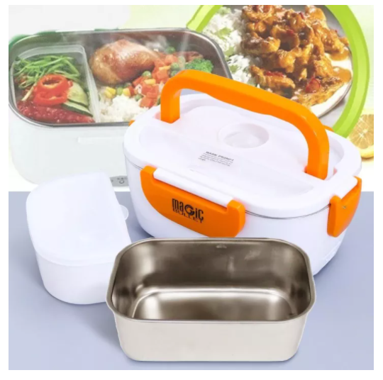 Hộp cơm cắm điện magic cao cấp, cạp lồng đựng cơm cắm điện ruột inox