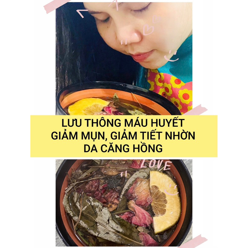 Thảo dược xông mặt giảm mụn, căng hồng da