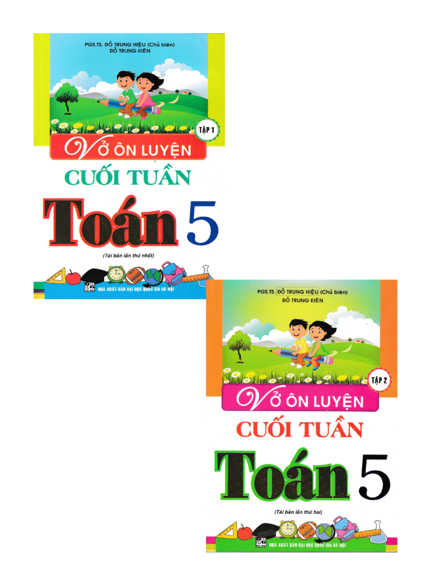 Combo vở ôn luyện cuối tuần toán 5 tập 1+2