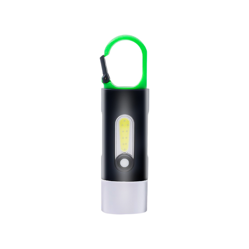Đa chức năng Móc chìa khóa có đèn siêu sáng đèn pin LED có thể sạc qua USB Cắm Trại Di động ngoài trời đèn câu cá