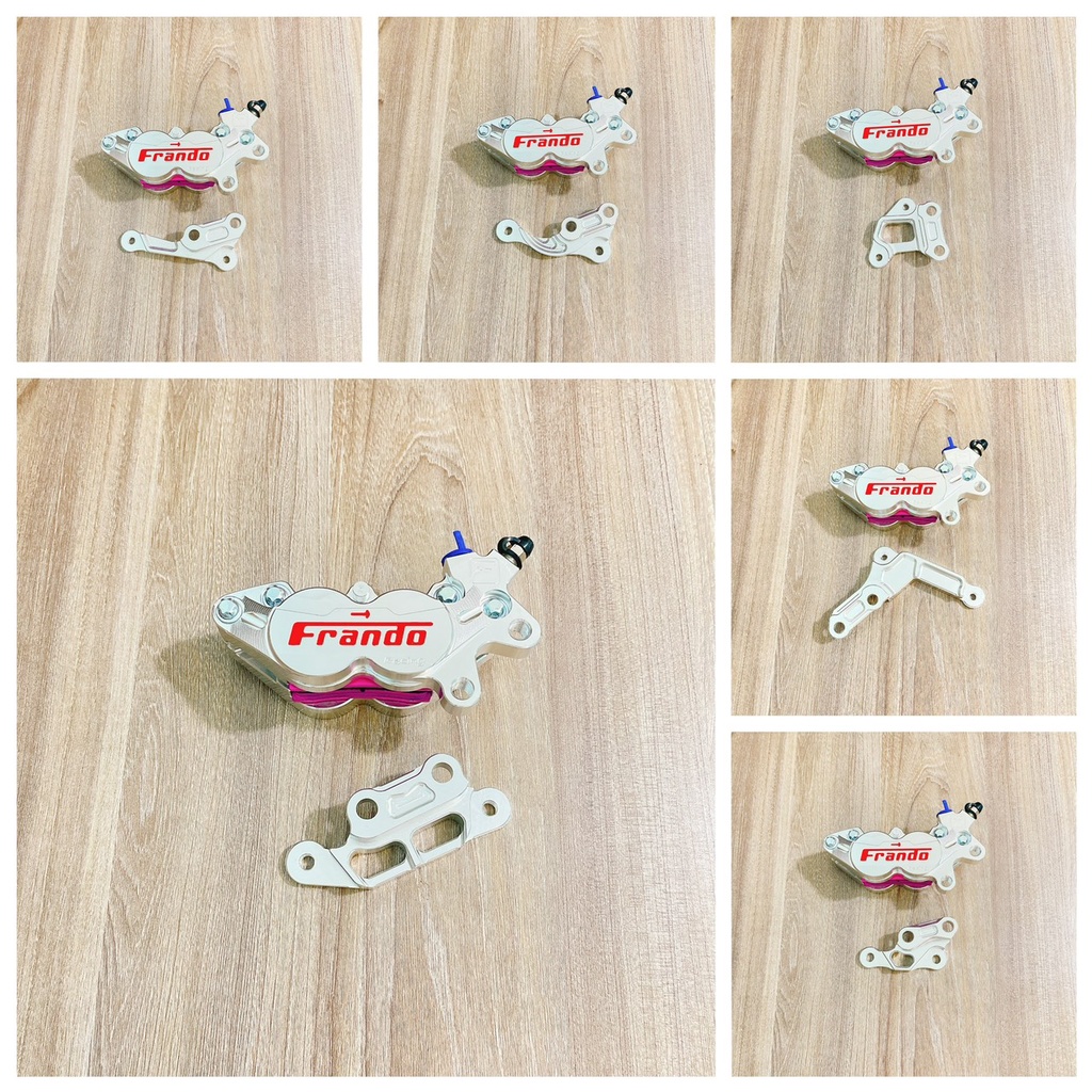 Heo dầu frando 4 pis màu niken siêu chuẩn + pad cnc các dòng xe