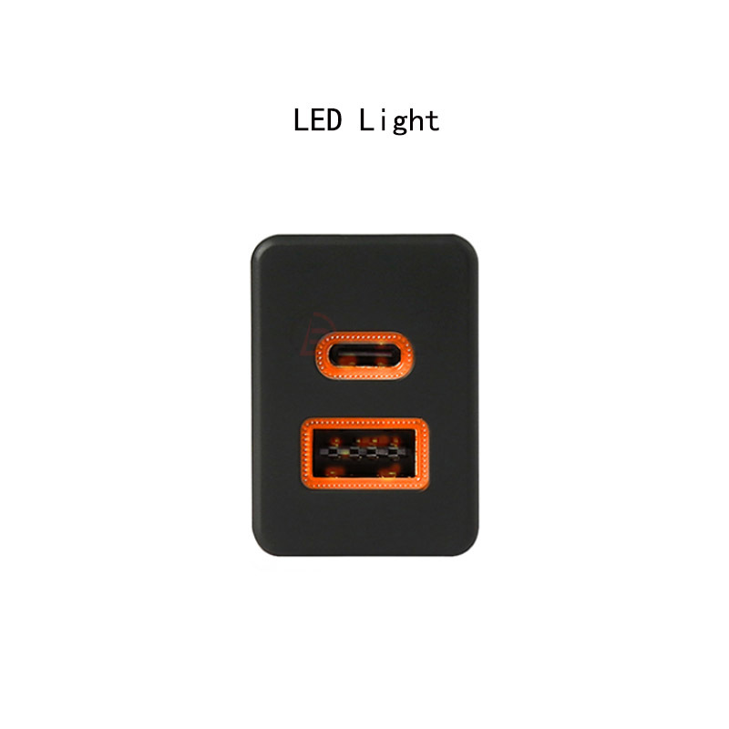 Car Quick Charger Socket Dual USB PD Type C Charging Outlet Power Adapter Phone For Ford Transit