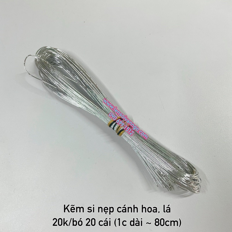 Kẽm si dùng để nẹp cánh hoa, lá (bó 20 sợi)