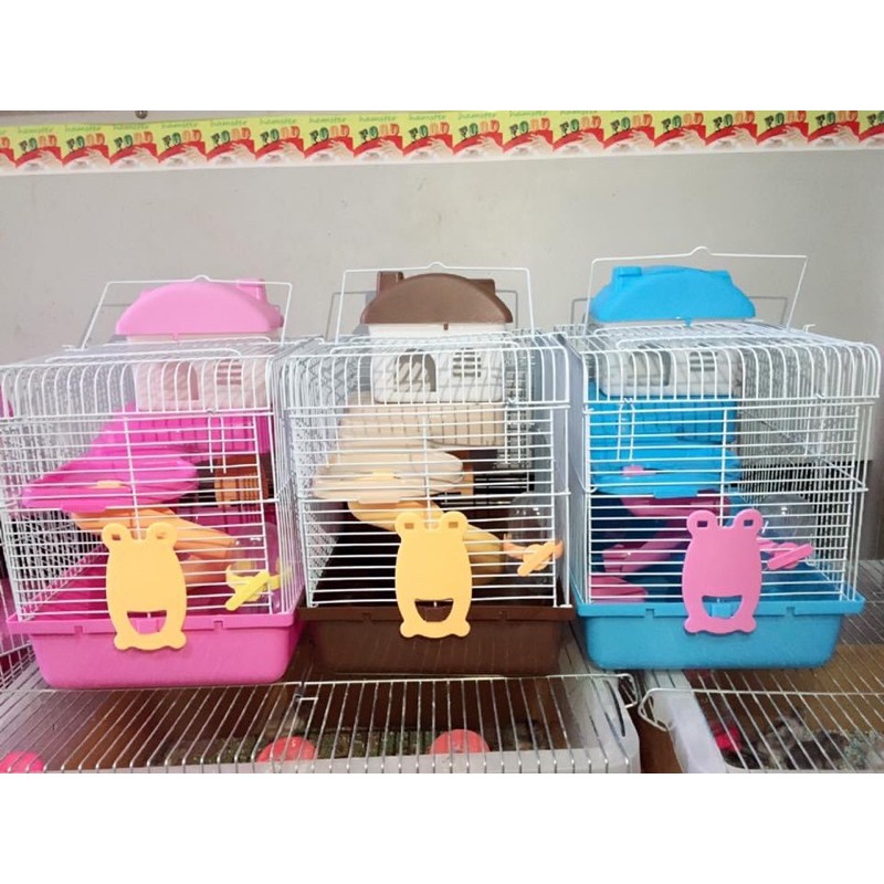 Lồng Hoàng Tử Ếch 2 Tầng Gồm Đầy Đủ Phụ Kiện (Size Lớn 27Cm)