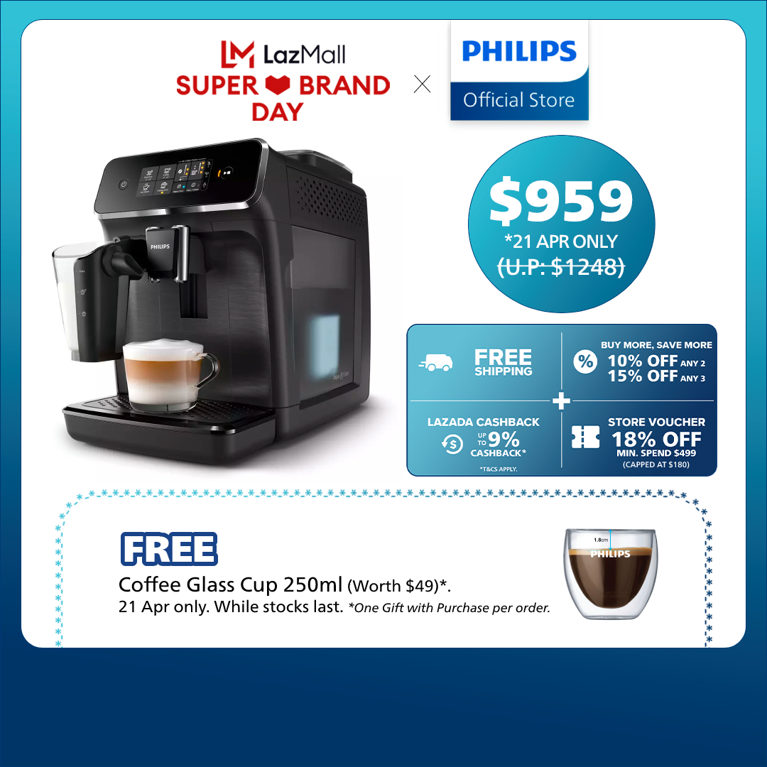 PHILIPS LatteGo Series 2200 Fully Automatic Espresso Machine EP2230