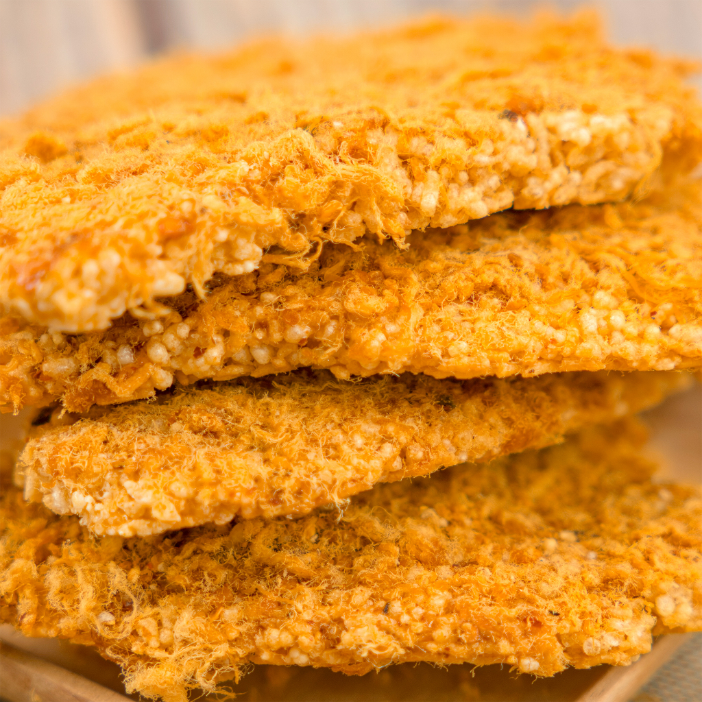 Cơm cháy chà bông - cơm cháy đáy nồi - túi 500gr - bếp chè thái