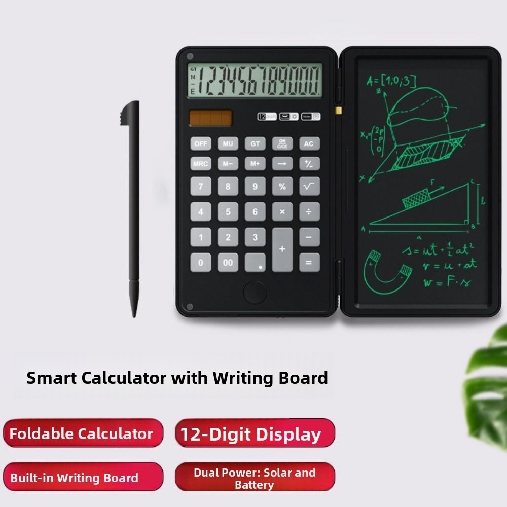 Hand-Painted 2in1 Scientific Calculator Foldable Erasable Office LCD ...