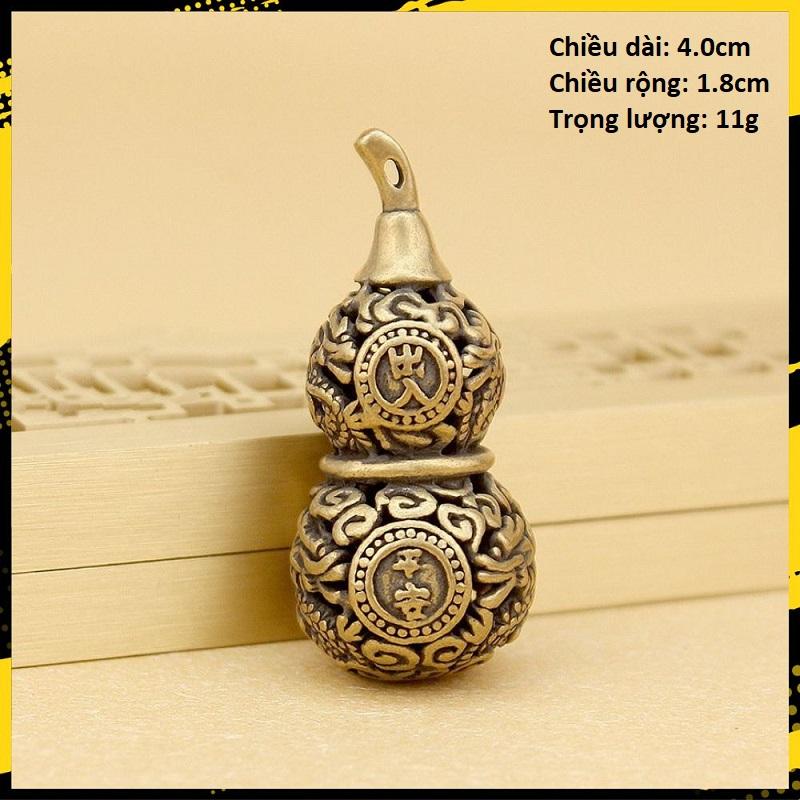 Móc Khóa Đồng Thau Hồ Lô Nhiều Mẫu - E12 (Kèm Khoen Tròn 20 25mm)