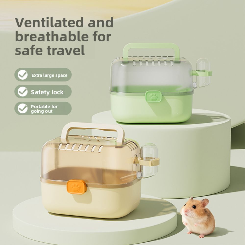 Portable Escape-Proof Hamster Travel Carrier Ventilated Secure Latches ...