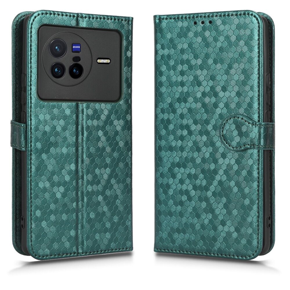 xprmy for VIVO X80 phone case flip wallet PU leather casing shockproof bracket back cover.