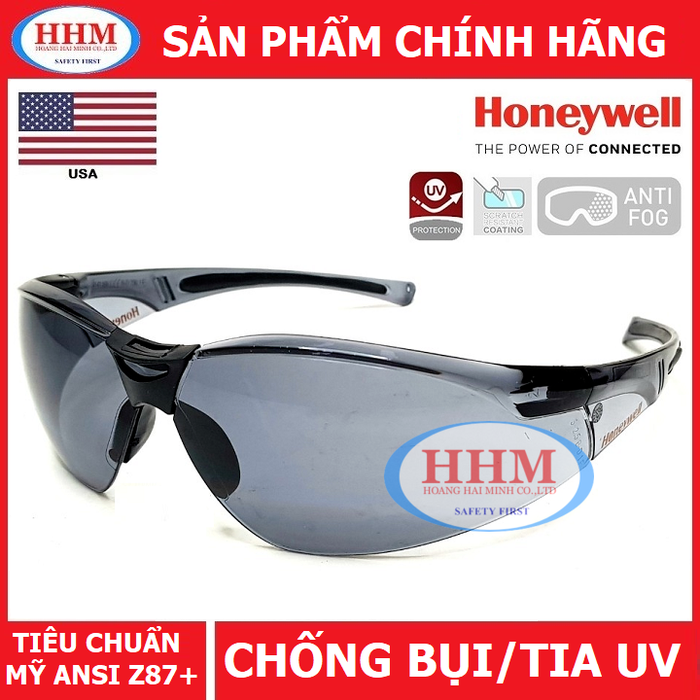 Kính bảo hộ Honeywell A800 đen(Đen)