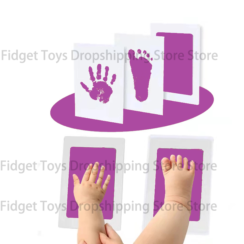 Must-have】 Newborn Baby DIY Hand And Footprint Kit Ink Pads Photo
