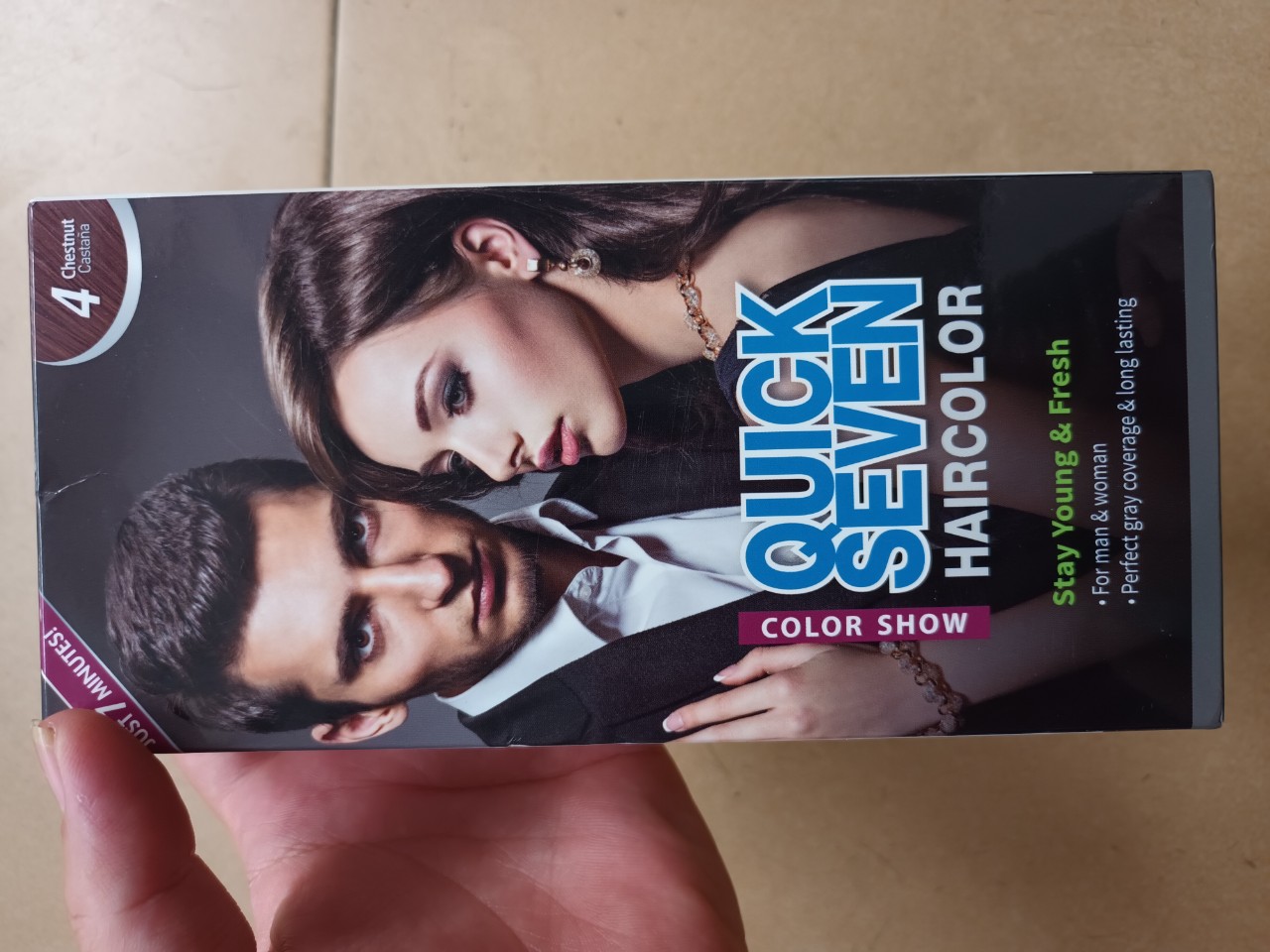 nhuộm tóc phủ bạc Quick Seven Hair Color 60g x2