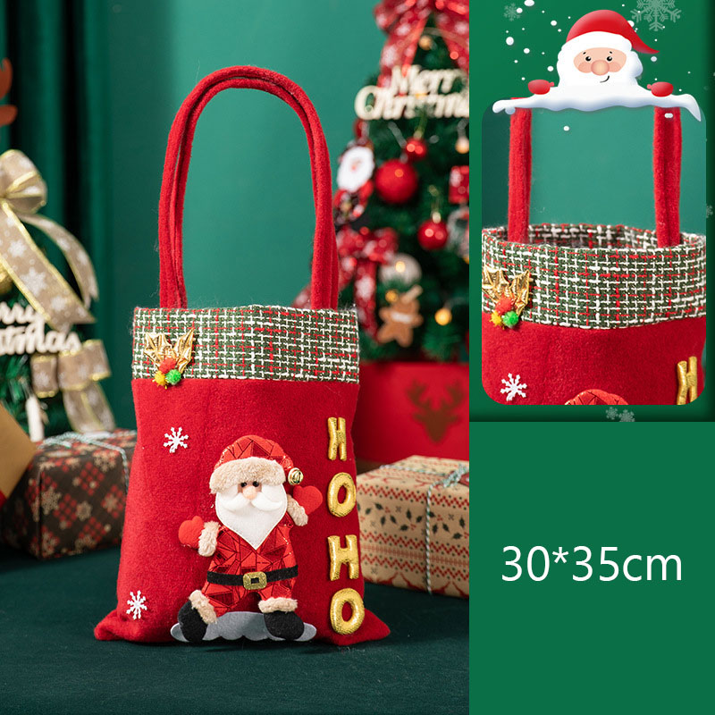 Bei Bao Bao New Christmas gift bag decorations Gift Apple Bag Christmas Eve Candy bag Santa Claus tote bag