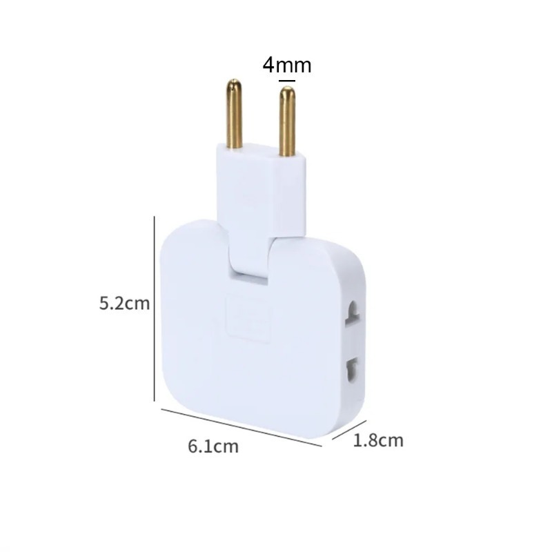 Rắc cắm Châu Âu 3 tụ AC điện 180 ° xoay Bộ chuyển đổi ổ cắm 1 chuyển đổi 3 mở rộng ổ cắm điện nhiều phích cắm ổ cắm Bộ chuyển đổi điện xoay chiều