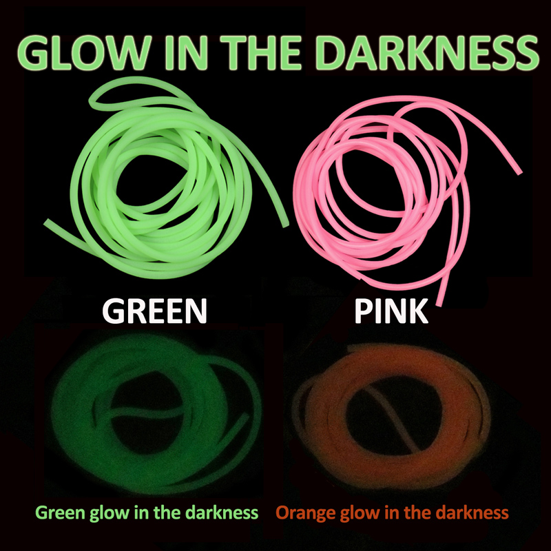Wifreo 2m/bag Rubber Tube Fishing Luminous Silicone Tube Glowing ...