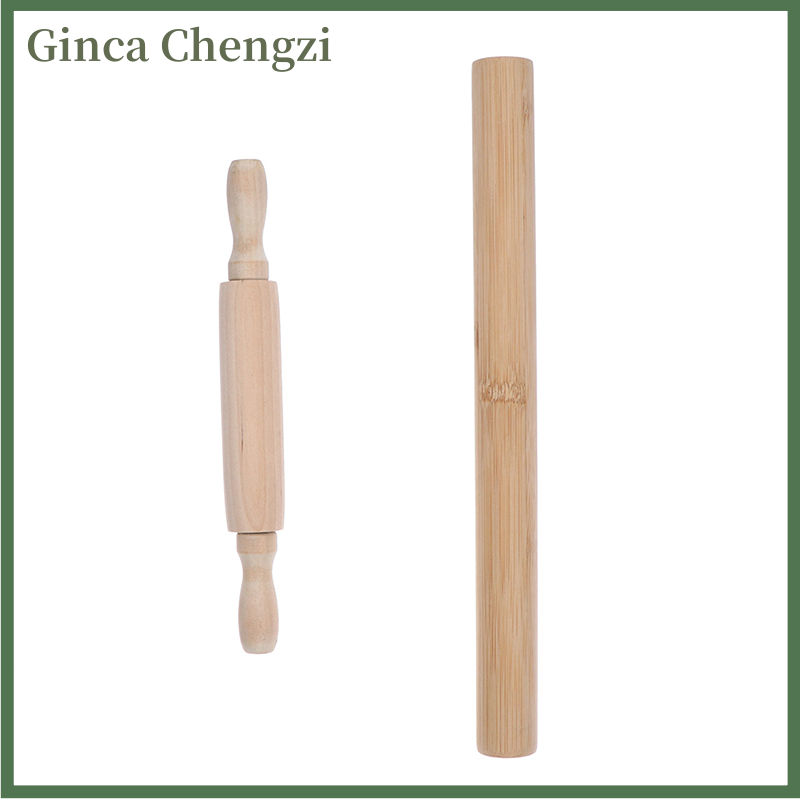 Ginca Rolling Pin Solid Wood Non stick Wooden Pressing Stick Baking Dough Kitchen Tool