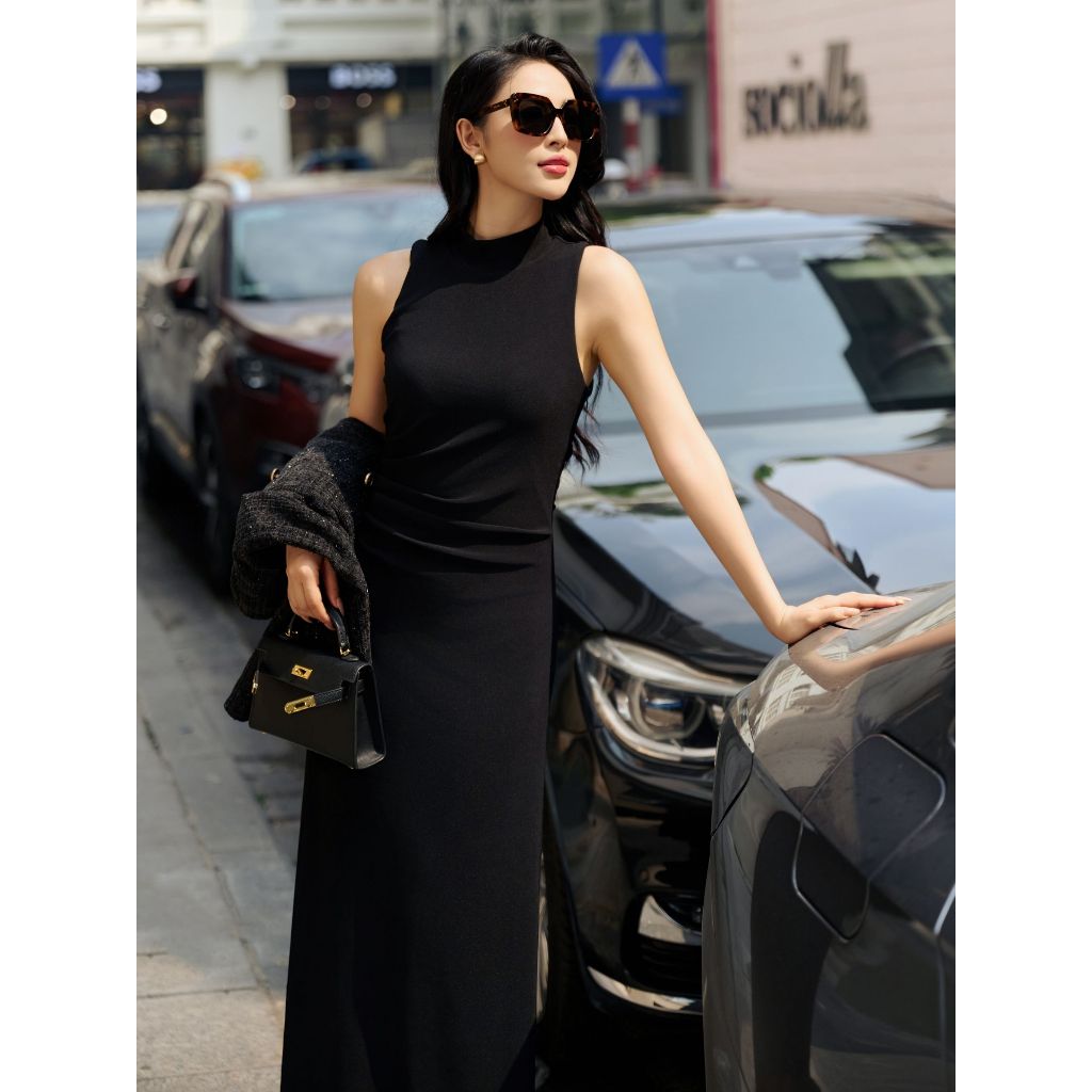JOVEN Đầm Thun Glorie Chiết Eo Thanh Lịnh Trẻ Trung