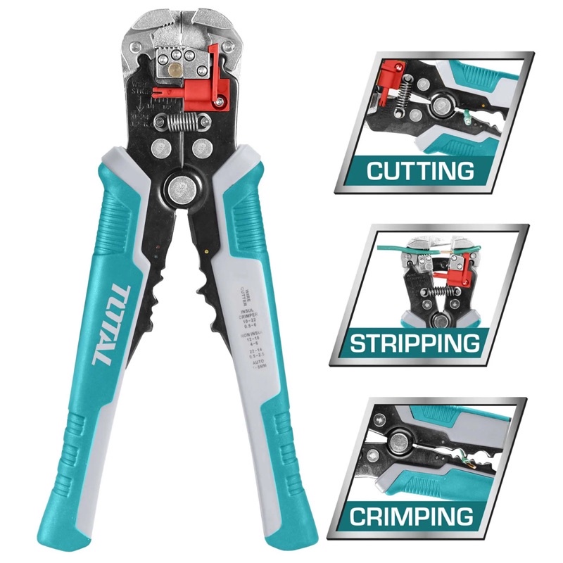 Đồ nghề total kềm tướt dây điện tự động thông minh tht152429