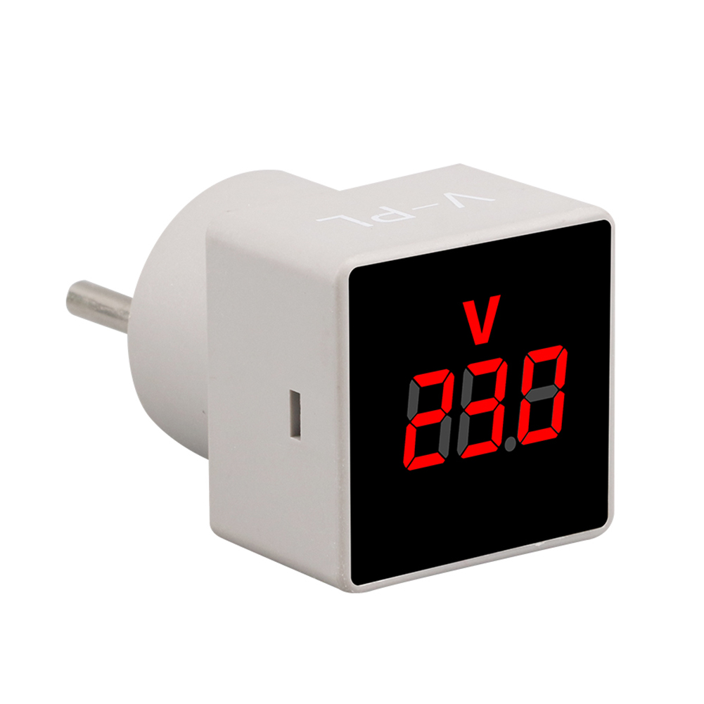 Digital Multimeter Voltage Meter LCD Display AC 50-380V Voltage Test Panel EU Plug Volt Gauge Meter Portable Backlight for Home Office Industry