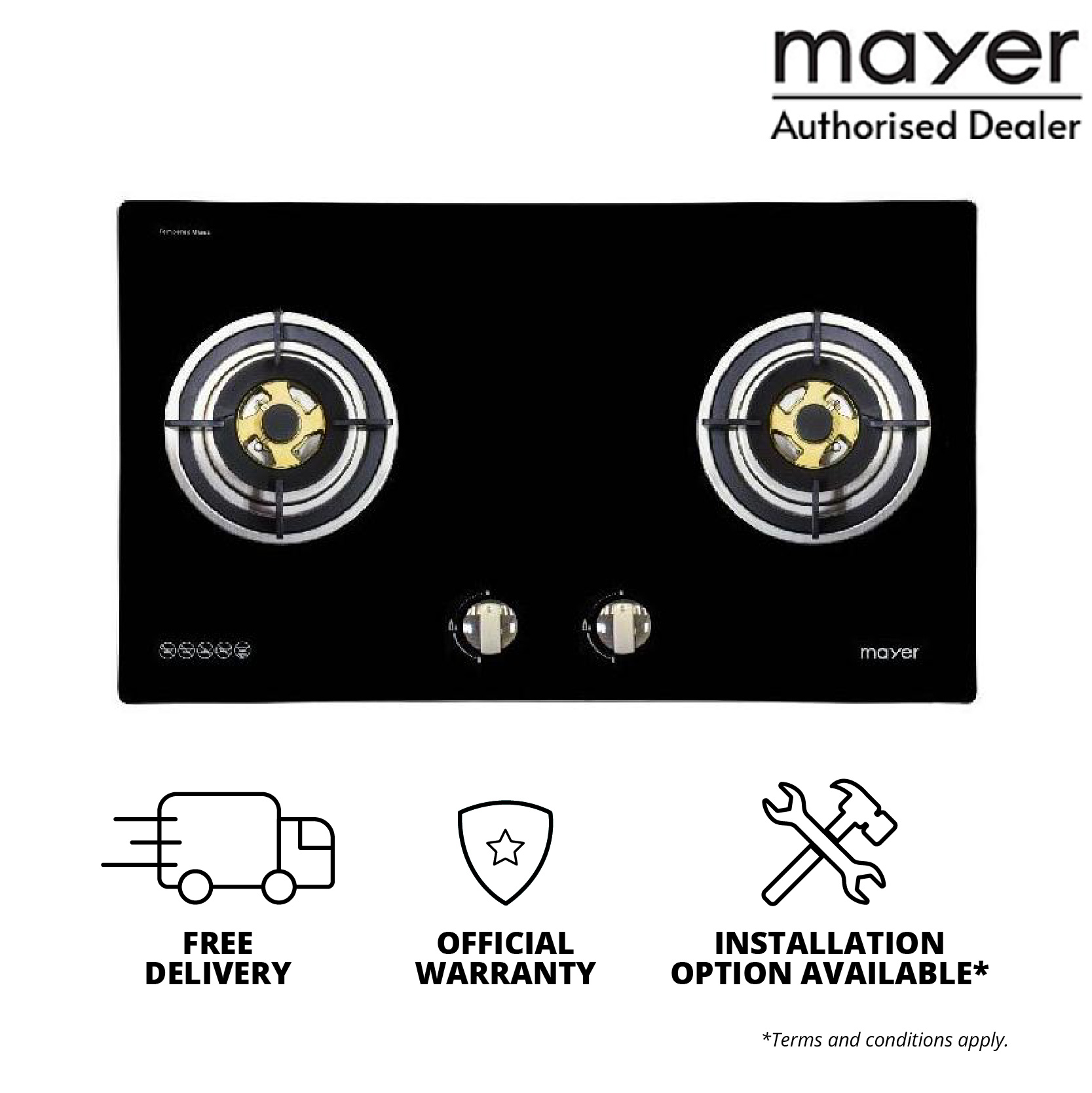 gas stove with glass lid