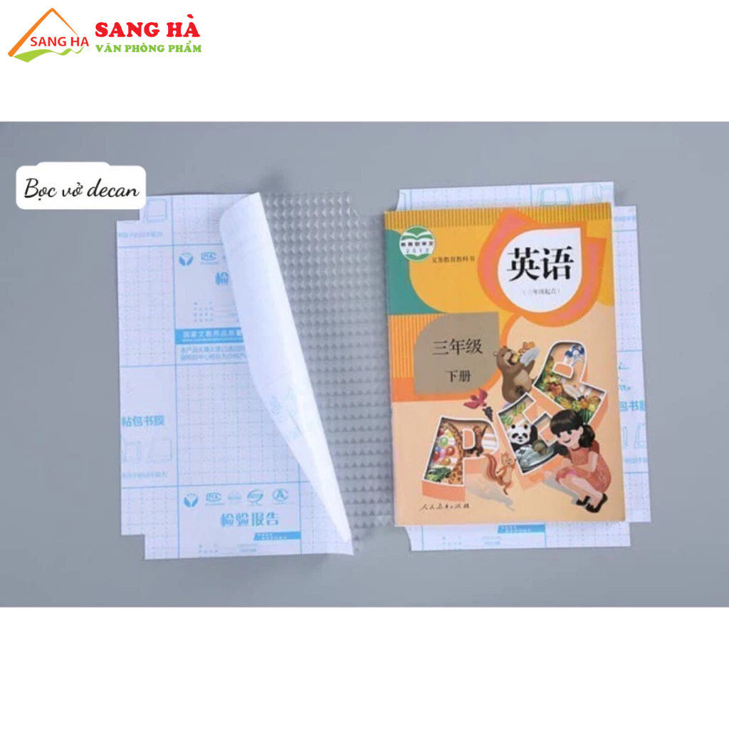(1 Xấp 10 Tờ) Bọc sách, vở decal dán - Hồng Hà (3561 _43x30cm) (3560 _38x28cm)