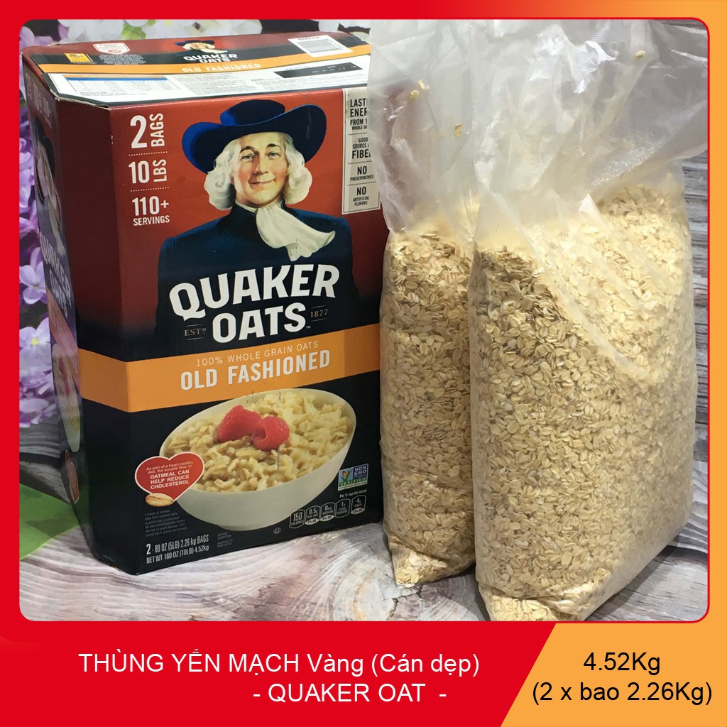 Yến Mạch Quaker Oats Cán Dẹt 4.52kg
