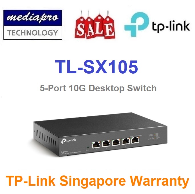 TP-LINK TL-SX105 5-port 10G Desktop Switch ( Mulit-Gigi 10G / 5G