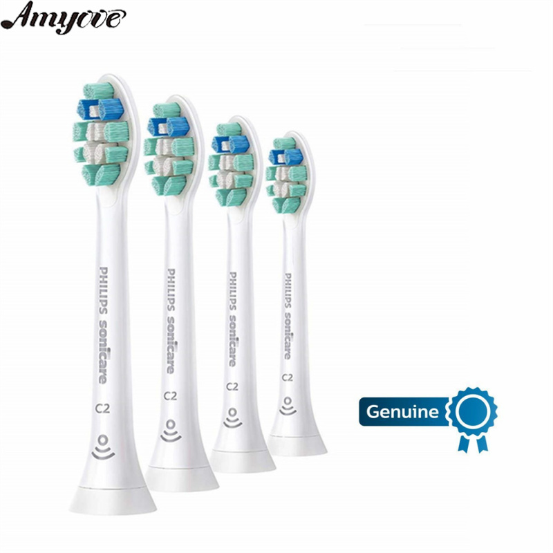 4pcs Philips Sonicare C2 Optimized Plaque Control Hx9023/65 Replacement Brush Head C2
