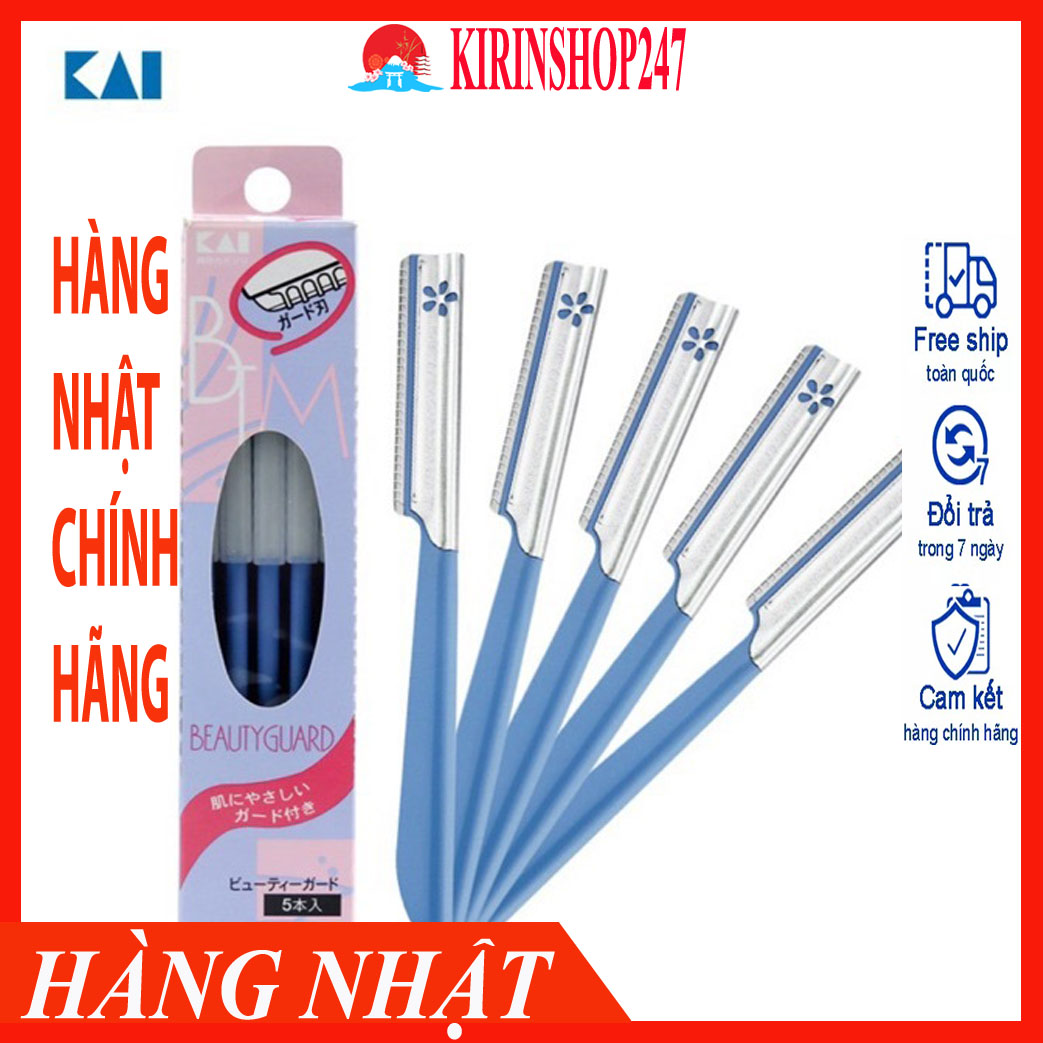 Set 5 dao cạo cho nữ KAI (có lớp bảo vệ) Hàng Nhật