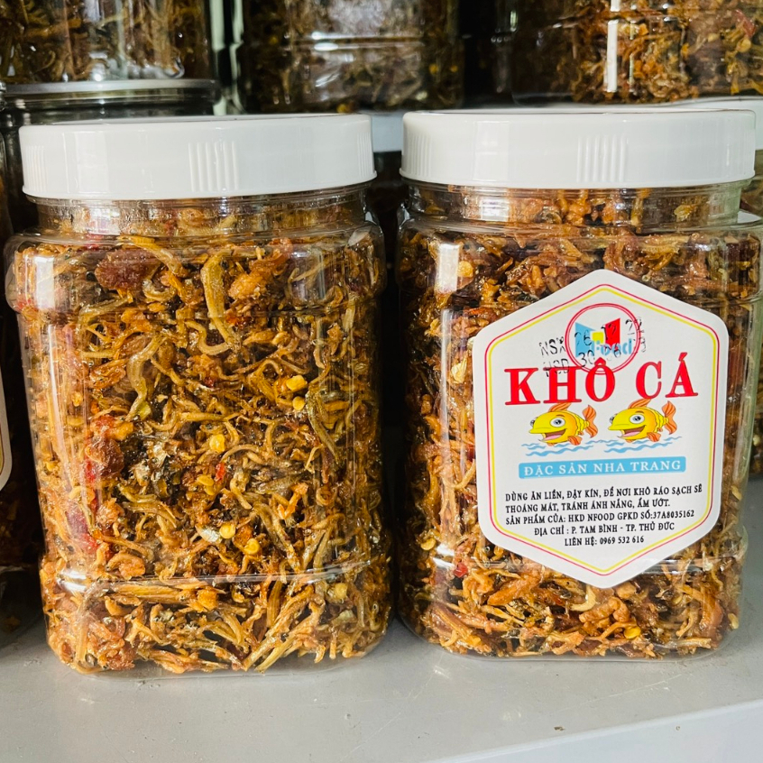[ Lon 500gram ] Cá Cơm Rim Tỏi Ớt - Mặn Ngọt Cay Cay