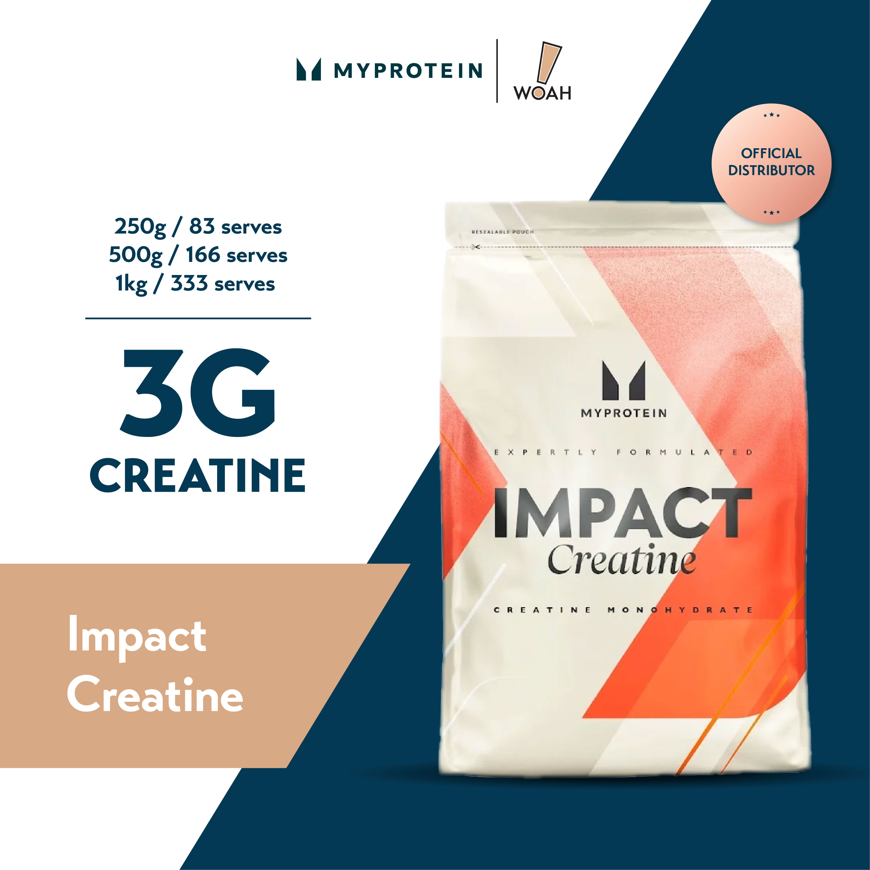 MyProtein Impact Creatine (250g, 500g, 1kg) | Lazada Singapore