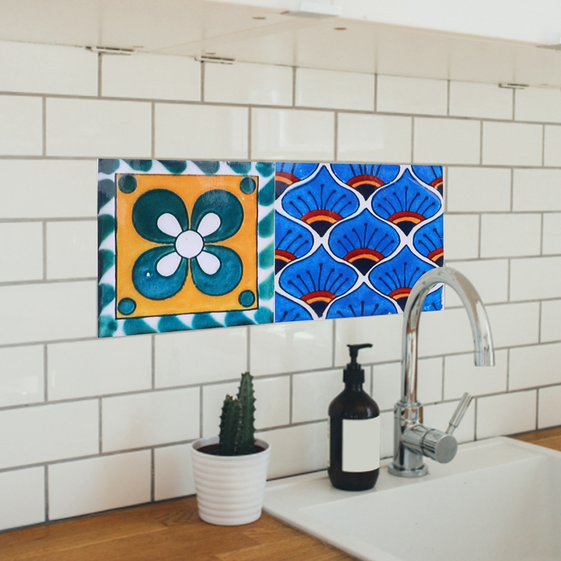24PCS Self Adhesive Mosaic Brick Tile 3D Sticker Kitchen Bathroom Wall Stickers