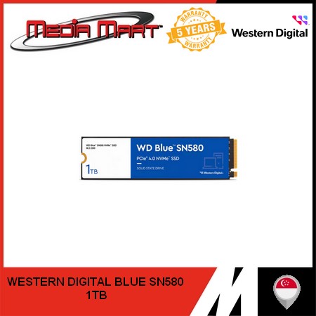 WESTERN DIGITAL　WD Blue SN580 NVMe WDS10 WESTERN DIGITAL BLUE SN580 1TB NVME SSD | Lazada Singapore