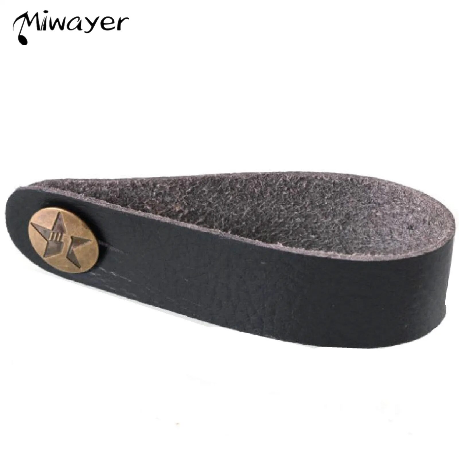 Miwaye Guitar Strap String, Black Leather Guitar Neck Strap Button, Acoustic Guitar Headstock Strap Tie, Strap Lock