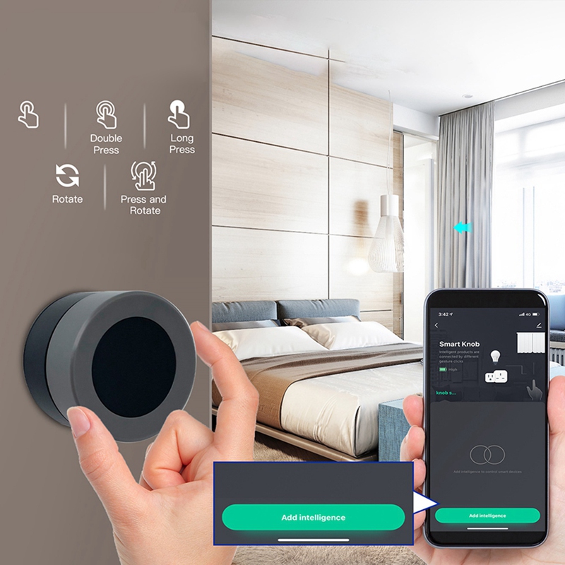 Tuya ZigBee Smart Knob Switch Wireless Scene Switch Button Controller Battery Powered Automation Scenario Smart Life App