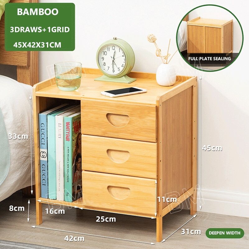 Bedroom Bedside Table Drawer Storage Bedroom Storage Bed Side Nordic ...