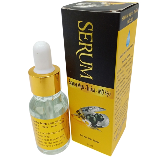 Serum mụn, xóa thâm, liền sẹo, ngọc trai đen sữa ong chúa