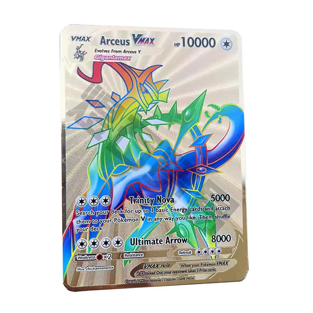 Yibei Fairy Tale Toy CityRainbow Mew Vmax 10000 HP Arceus Golden Pokemon Cards in English Iron Metal Pokmo Kids Gift Game Cards | Daraz.com.bd Yibei Fairy Tale Toy CityRainbow Mew Vmax 10000 HP Arceus Golden Pokemon Cards in English Iron Metal Pokmo Kids Gift Game Cards | Daraz.com.bd