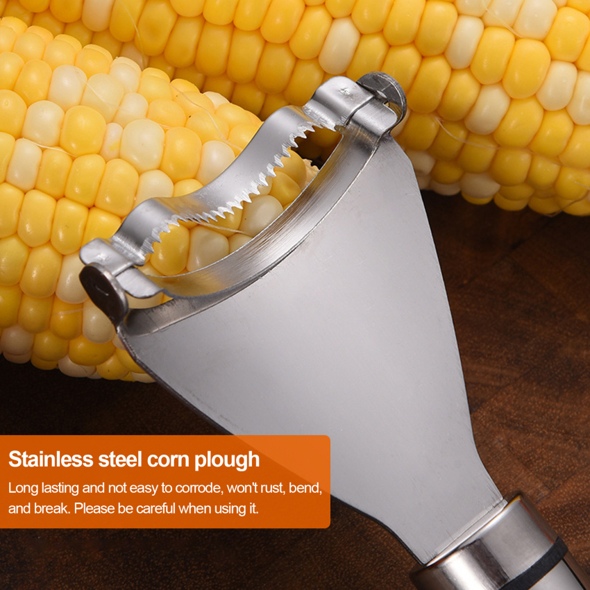 Corn Cutter Stainless Steel Corn Cob Peeler Tool Stripper with High Quality Ergonomic Handle Corn planer for Kitchen Meals Making
