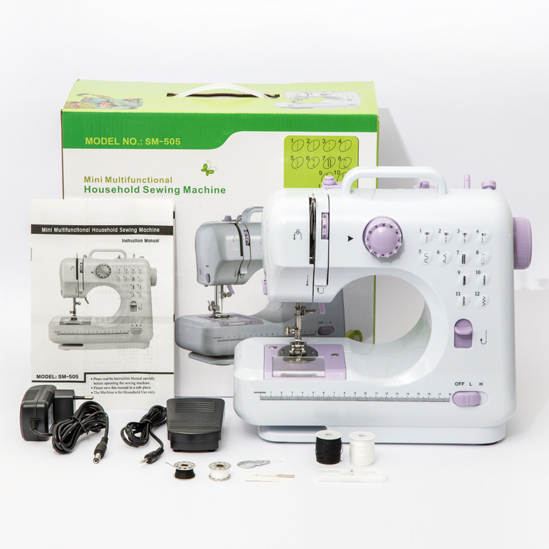 【In Stock】Portable 20 Stitches Mini Sewing Machine Electric  Multifunctional Household Sewing Machine