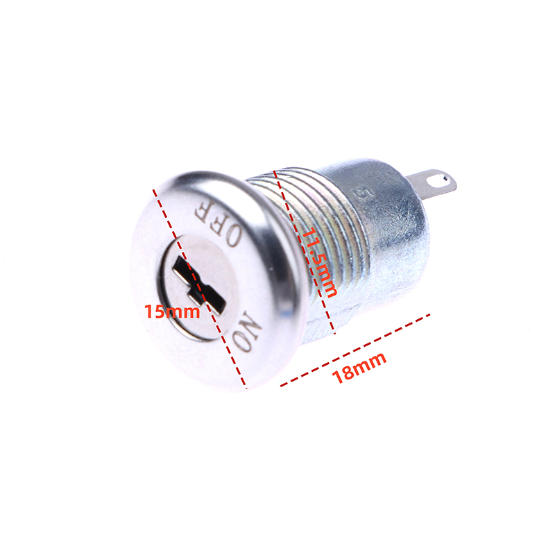 1 Set Phone Lock Security Power Switch S1203 2PIN 2 Keys 12mm Stainless ...