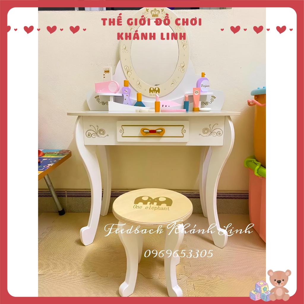 Đồ chơi bàn trang điểm bằng gỗ cao 90cm (2 màu )