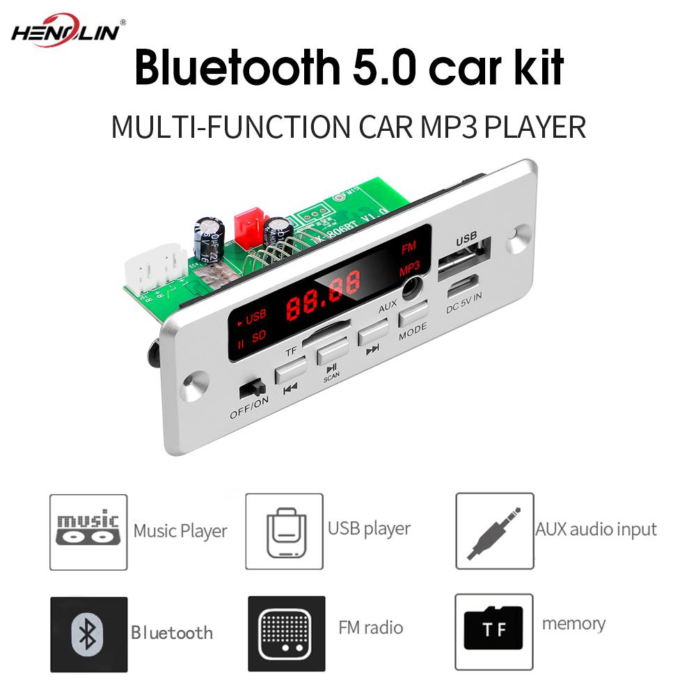 Bo Mạch Giải Mã Bluetooth 5.0 Không Dây Máy Nghe Nhạc MP3 Âm Thanh 12V Bộ Khuếch Đại 50W Xe Hơi FM USB TF Radio AUX Có Điều Khiển Từ Xa