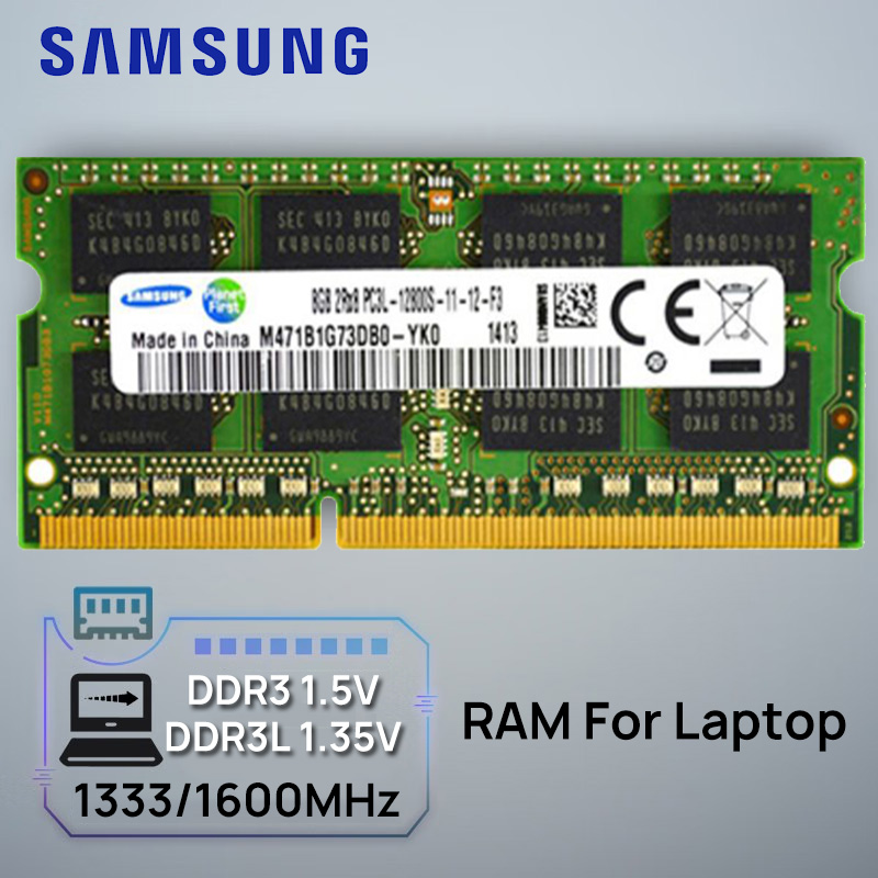 【Free-delivery】 Memory DDR3L 1.35V / DDR3 1.5V 1333 1600 MT/s MHz 4GB 8GB RAM 204pin SO-DIMM Memory for Notebook.