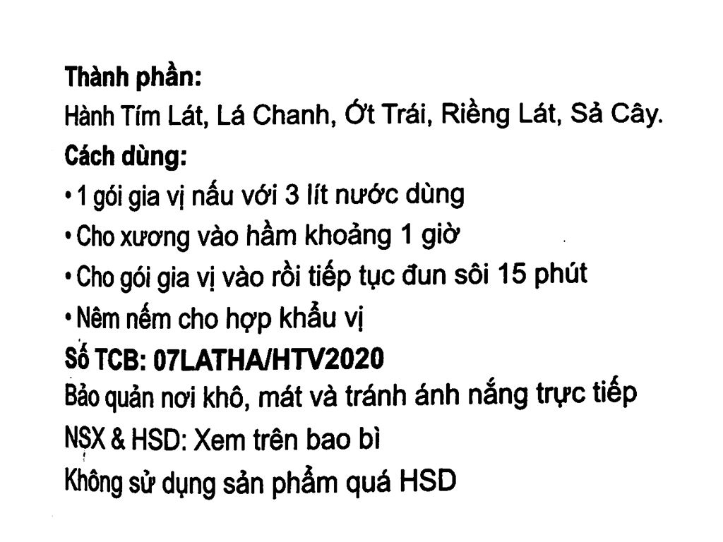 Gia vị lẩu Thái Vipep gói 85g