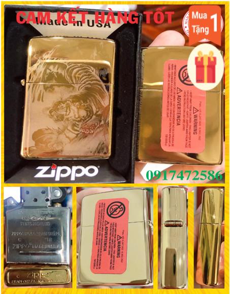 Bật lửa, hộp quẹt zippo chủ đề chúa tể sơn lâm , có tem đỏ