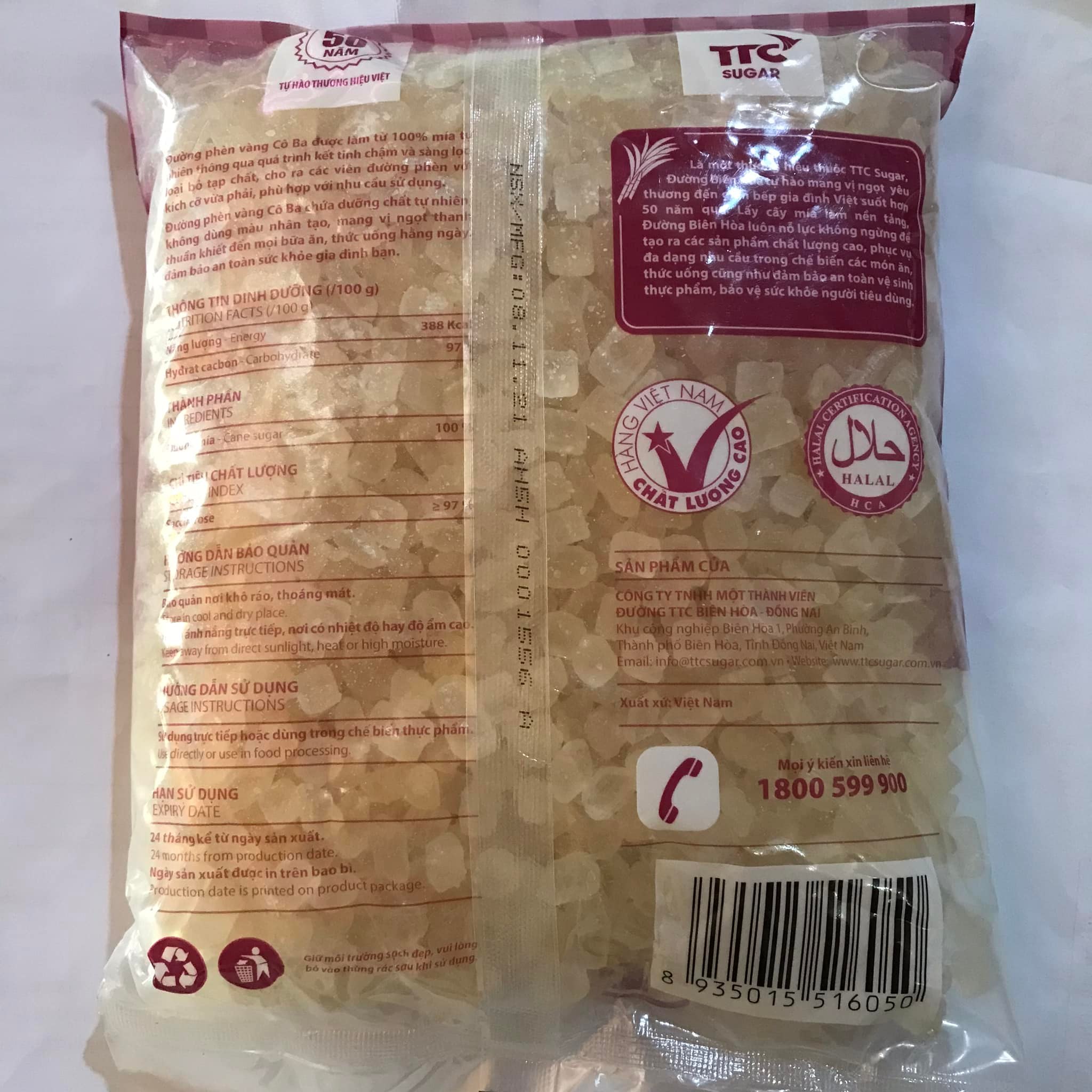 Đường phèn vàng nguyên chất Biên Hoà