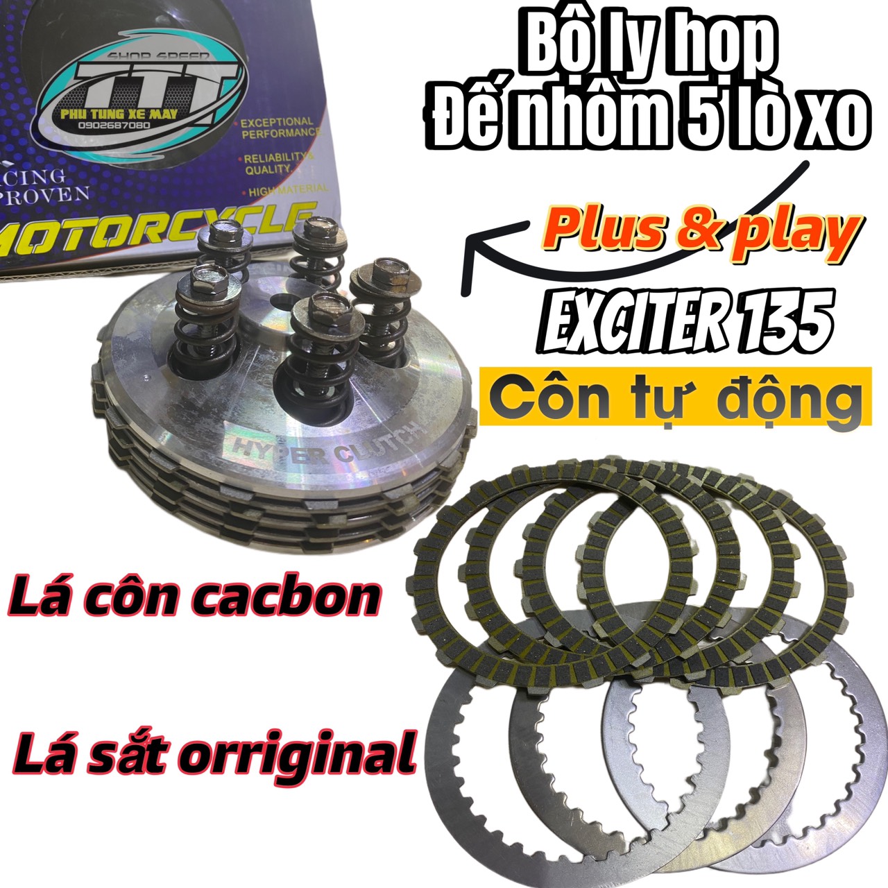 Đế nồi nhôm / bố nồi / lá sắt độ ta racing xe máy sirius / gavita / jupiter dòng fi