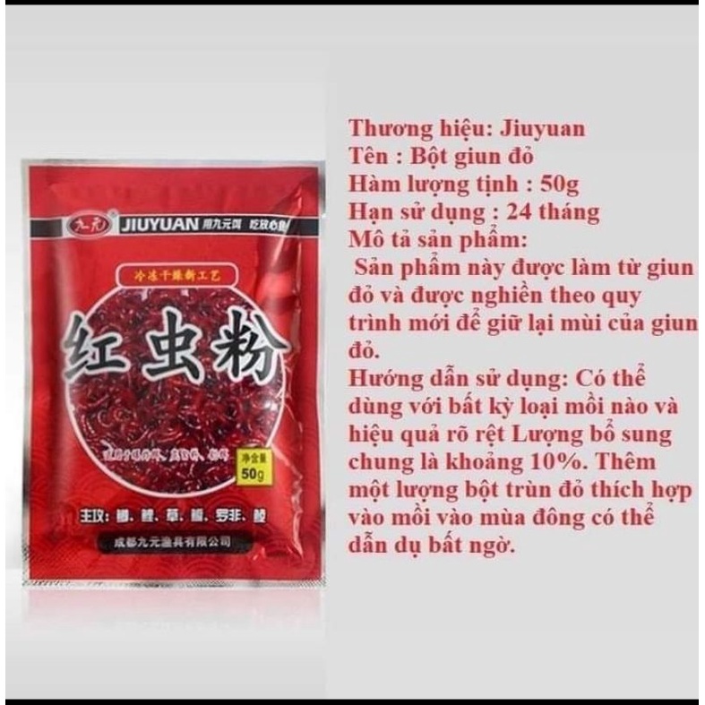 bột trùng quế, bột trùng chỉ chuyên câu chép, diếc, rô phi.